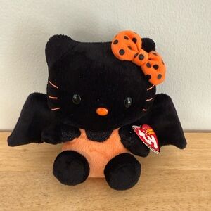 Ty Black and Orange Bat Plush